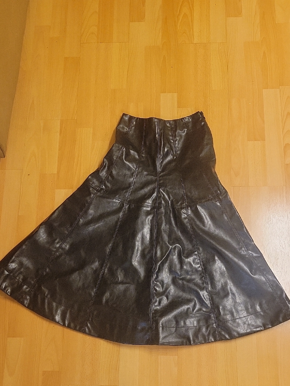 H&M Edition Vegan Leather Circle Skirt